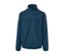 Veste coupe-vent bleue avec fermeture éclair.