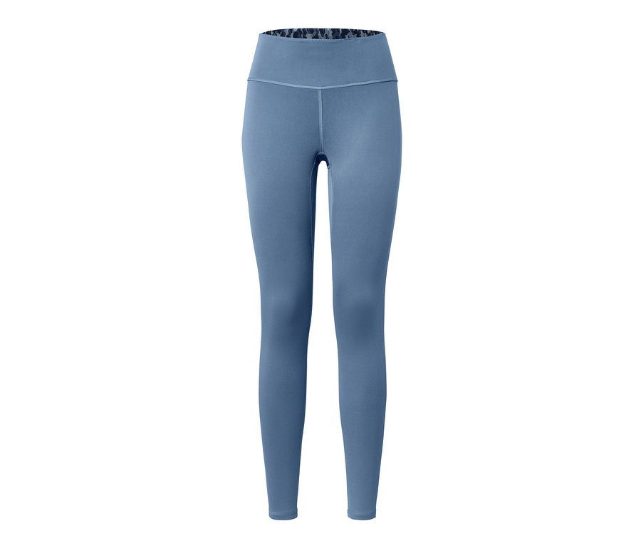 Legging de sport réversible bleu/bleu clair.