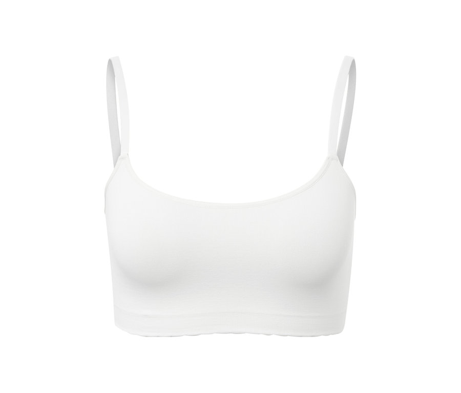 Brassière Seamless couleur crème avec dentelle.