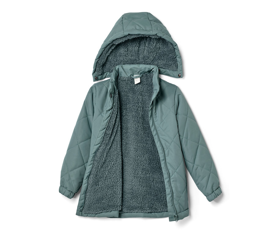 Veste matelassée ouverte pour tout-petit avec capuche.