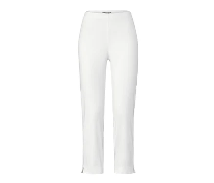 Pantalon stretch 7/8 blanc.