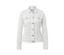 Veste en jean blanche avec boutons.
