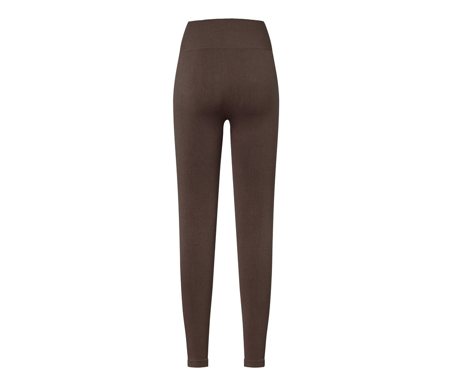 Legging sans coutures marron vu de dos.