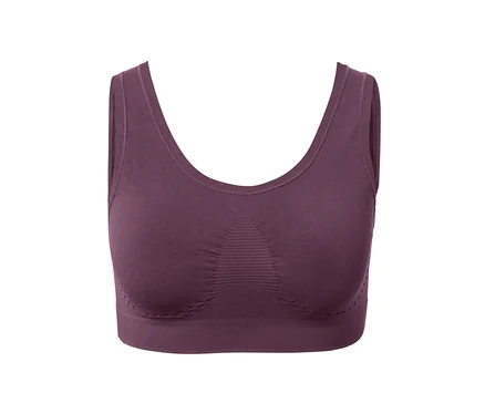 Brassière seamless aubergine.