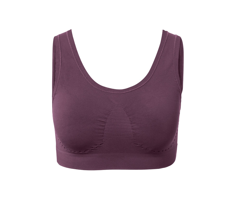 Brassière seamless aubergine.