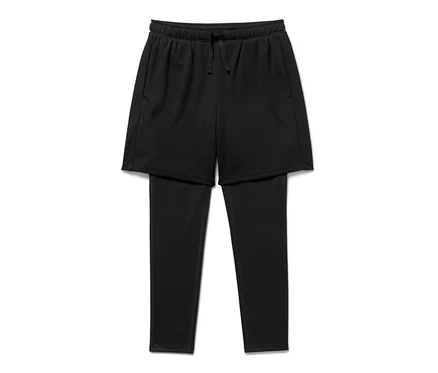 Tight de sport noir pour enfant avec short.