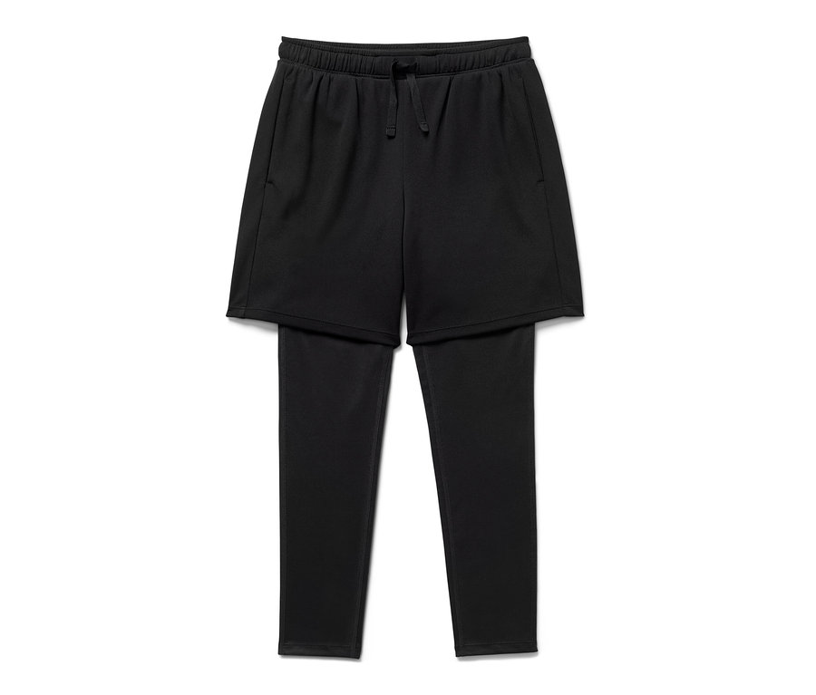 Tight de sport noir pour enfant avec short.