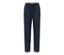 Pantalon tissé bleu foncé avec passepoil sur fond blanc.