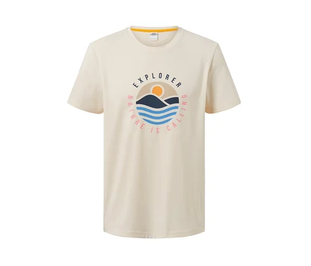 T-shirt à imprimé beige.
