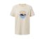 T-shirt à imprimé beige.