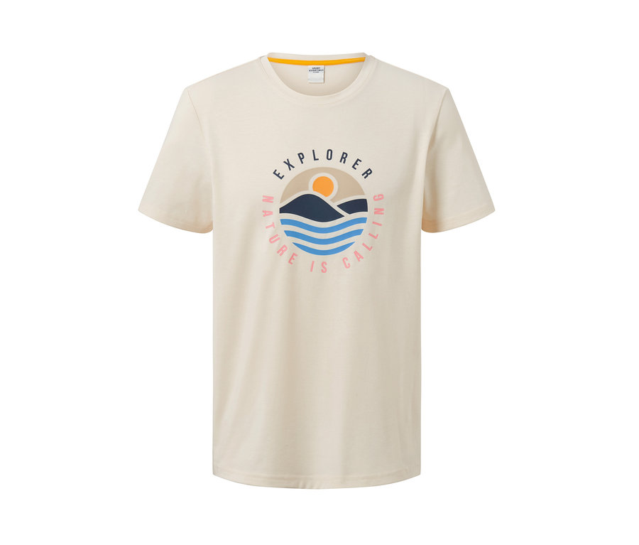 T-shirt à imprimé beige.