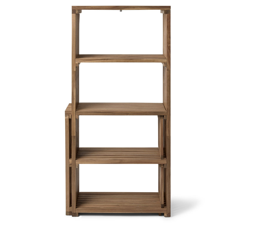 Étagère en bois avec quatre étagères.