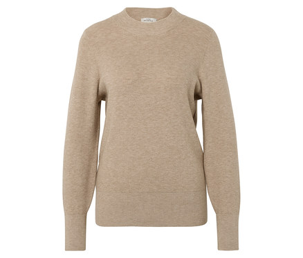 Pull en maille fine, beige chiné