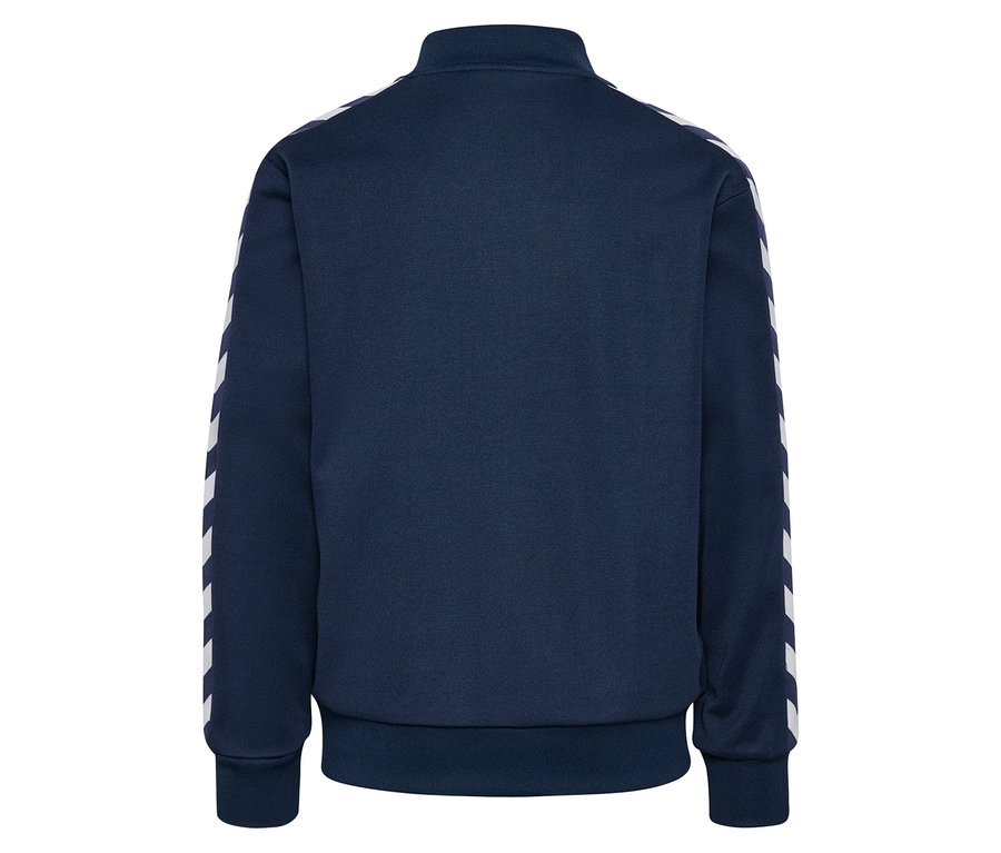 Vue arrière de la veste zippée bleue HUMMEL HMLJR Archive Reg Poly.