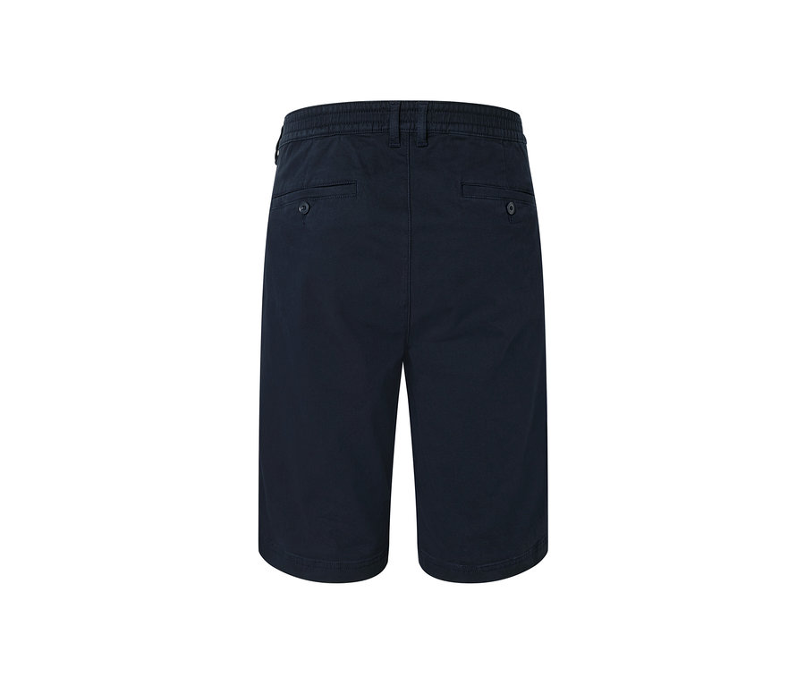Short chino bleu marine vu de dos.