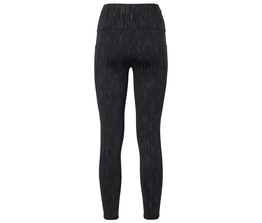 Leggings noirs à taille haute avec un motif subtil.