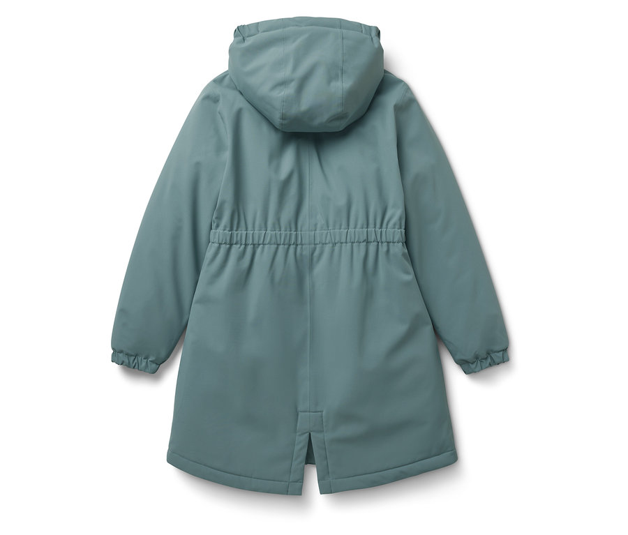 Vue arrière d'une parka thermique pour enfants.