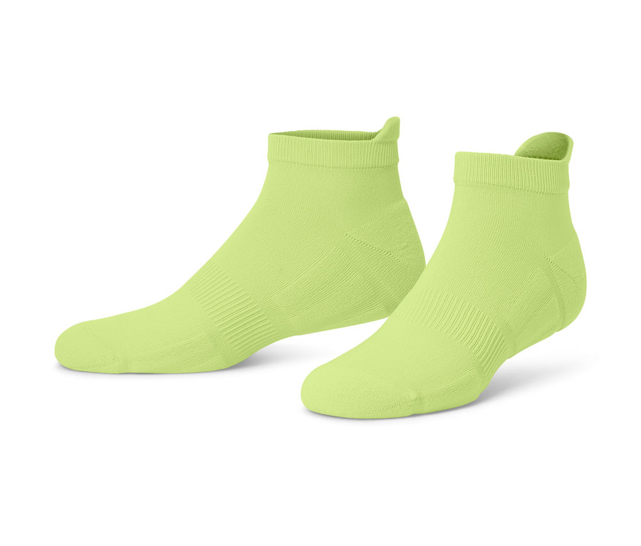 Deux paires de chaussettes de sport fonctionnelles, vert citron.