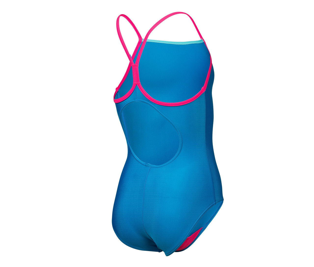 Maillot de bain arena Feel Light Drop Back Solid pour enfant, bleu.
