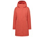 Manteau orange avec capuche.
