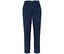 Pantalon en lin bleu foncé avec cordon de serrage.
