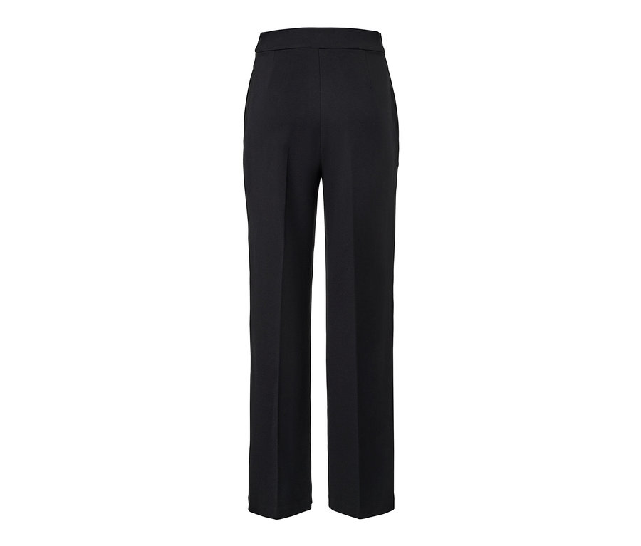 Pantalon en jersey noir avec nervure.