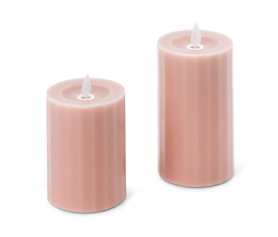 Deux bougies à LED en cire véritable.