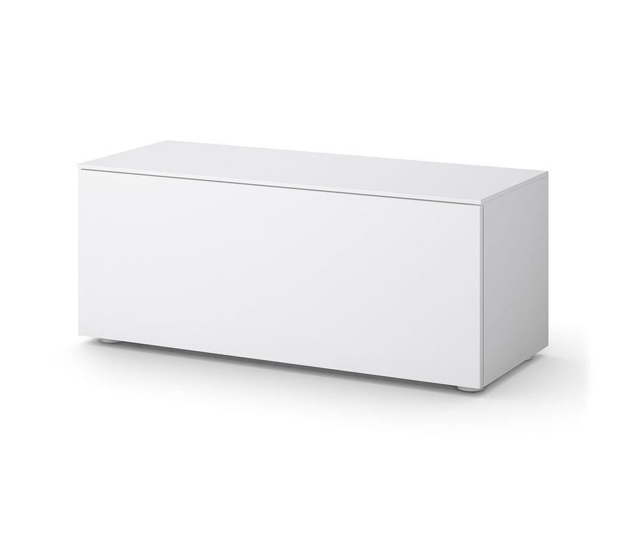 Un banc blanc d'environ 100 cm.