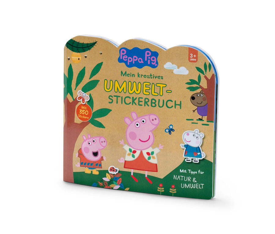 Livre « Peppa Pig ‒ mein kreatives Umwelt-Stickerbuch » (en Allemand).