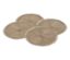 Quatre sets de table couleur or.