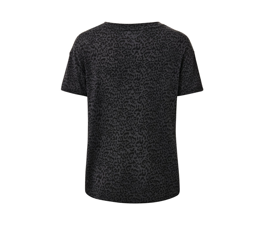 Vue détaillée d'un t-shirt de sport anthracite.