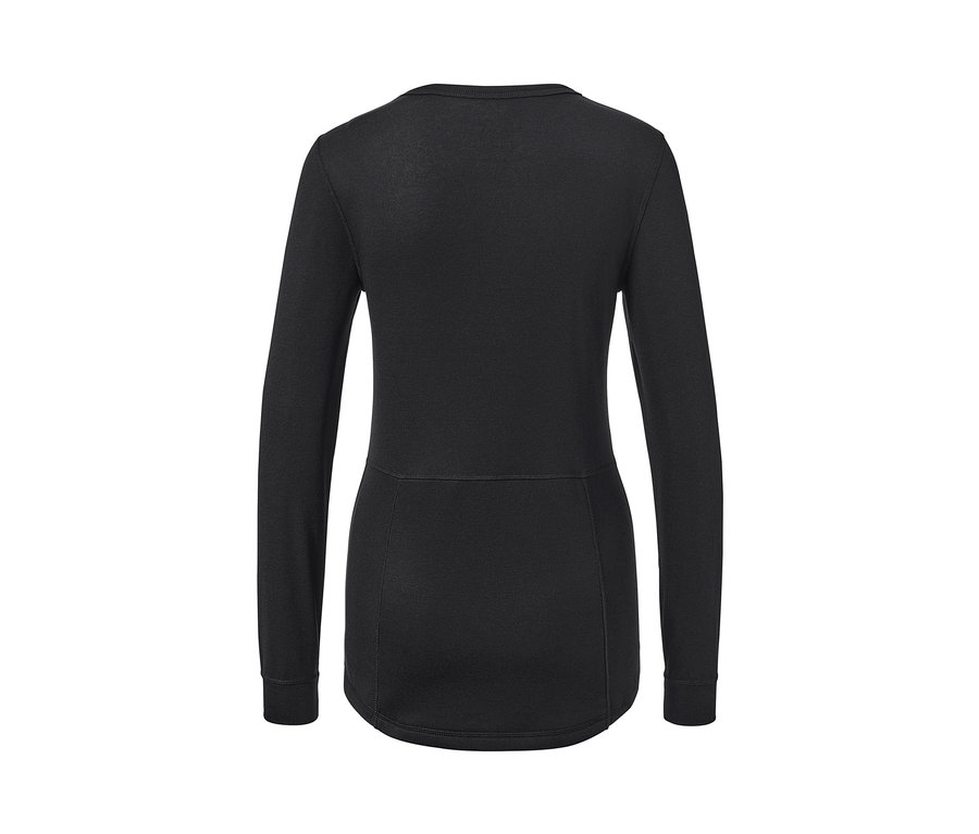 Sous-vêtement technique thermique noir à manches longues vu de dos.