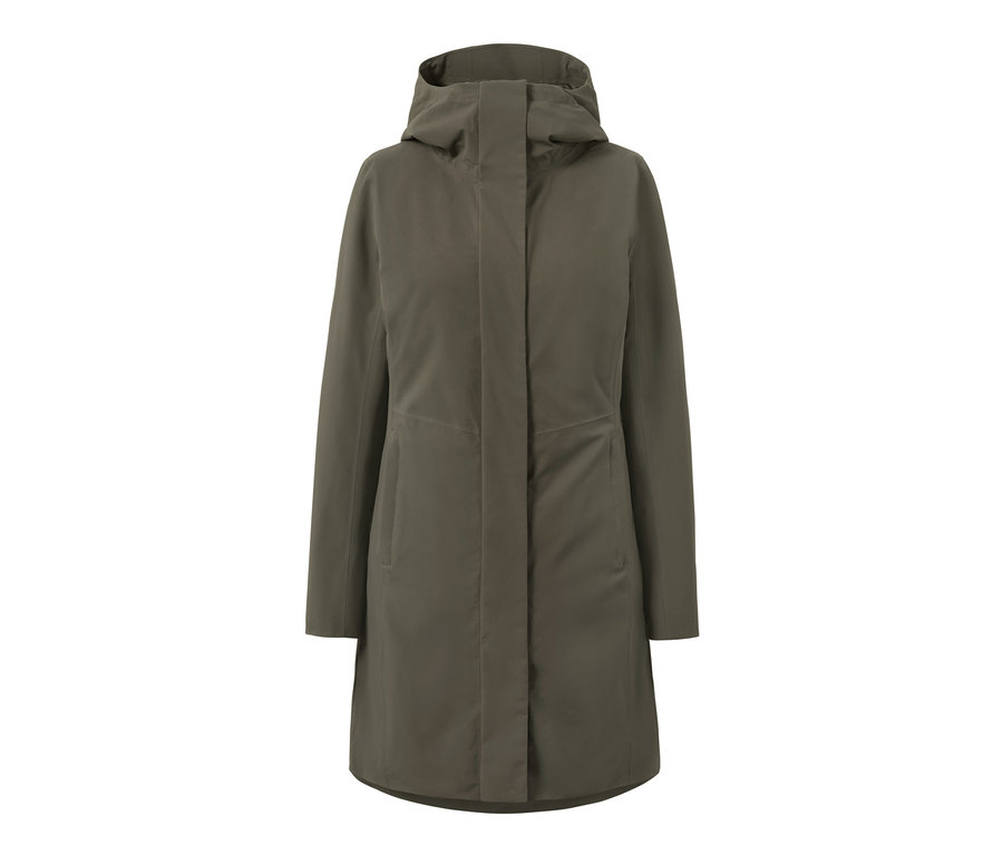 Manteau de pluie 3-en-1 kaki avec gilet.
