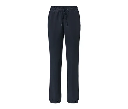 Un pantalon de jogging en softshell bleu marine sur fond blanc.