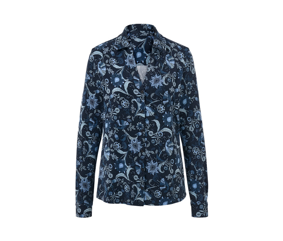 Chemisier imprimé avec patte de boutonnage.
