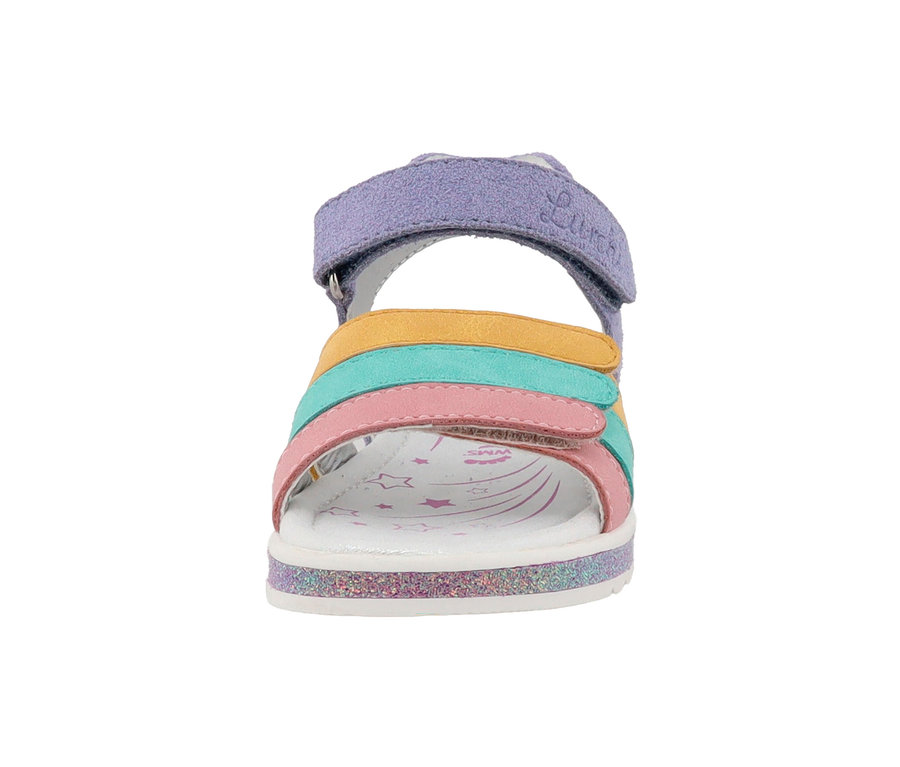 Vue de face de sandales multicolores Lurchi.
