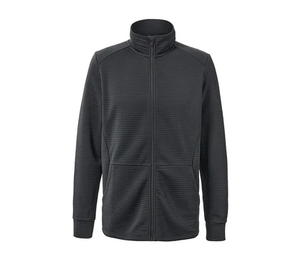 Veste fonctionnelle anthracite avec fermeture éclair.