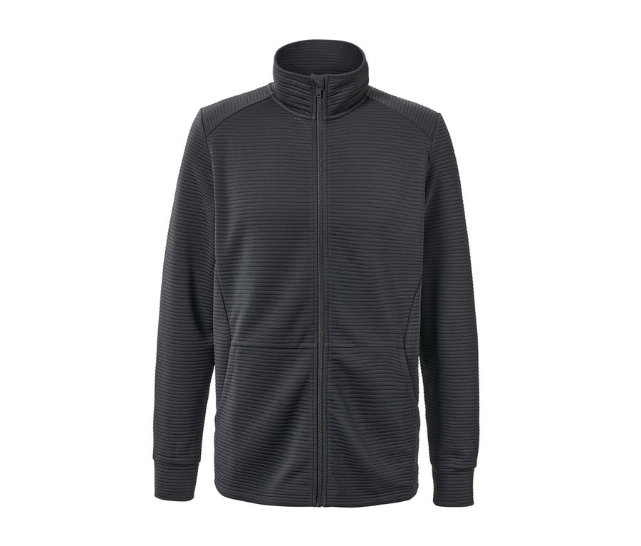 Veste fonctionnelle anthracite avec fermeture éclair.