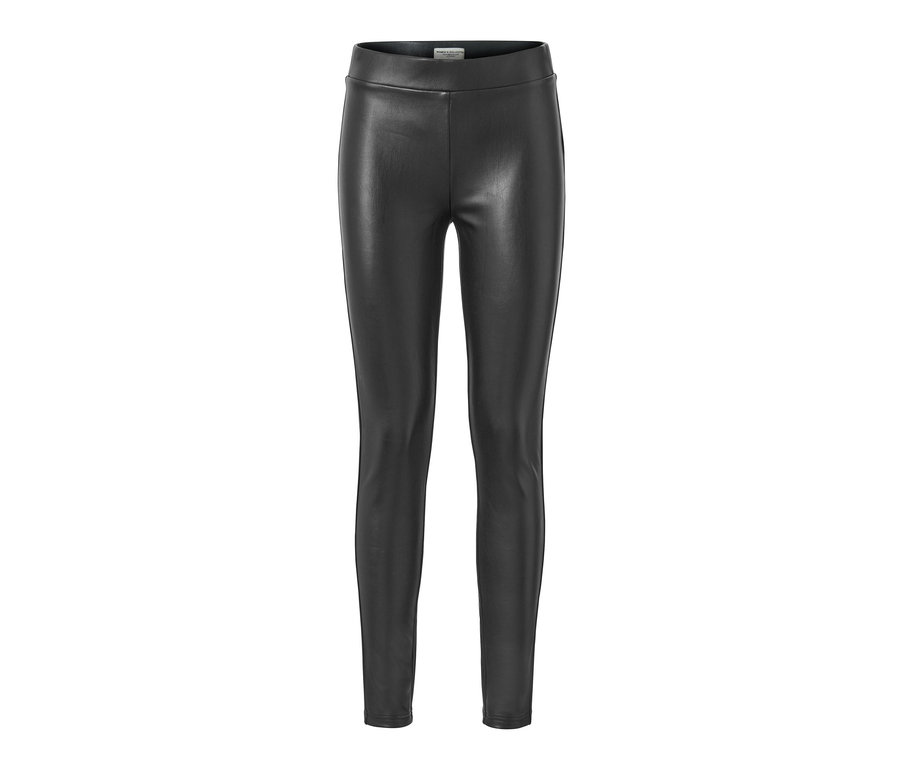 Legging aspect cuir noir.