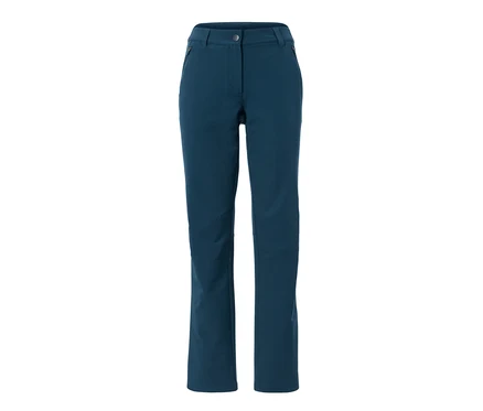 Un pantalon en softshell bleu.