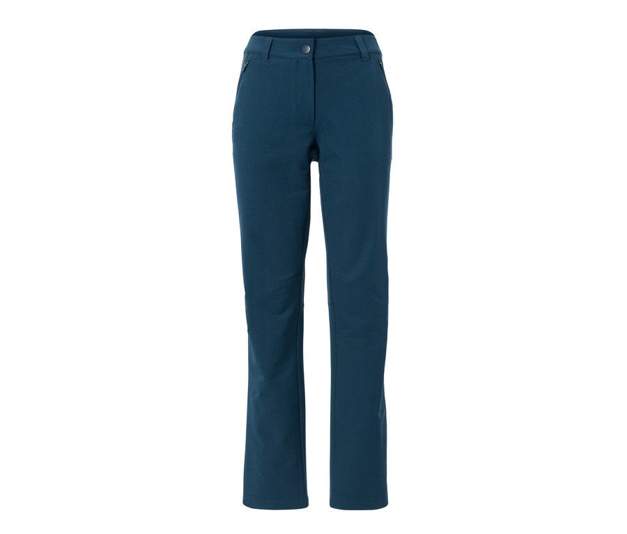 Un pantalon en softshell bleu.