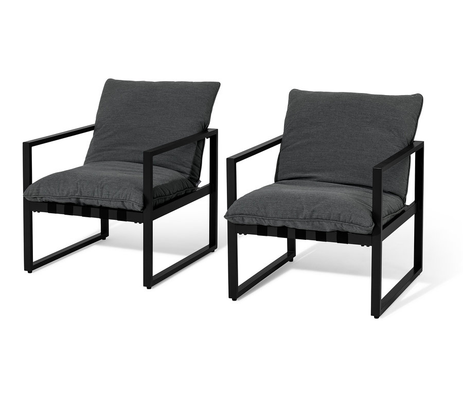 2 fauteuils de relaxation avec tissu Creacryl® tous temps.