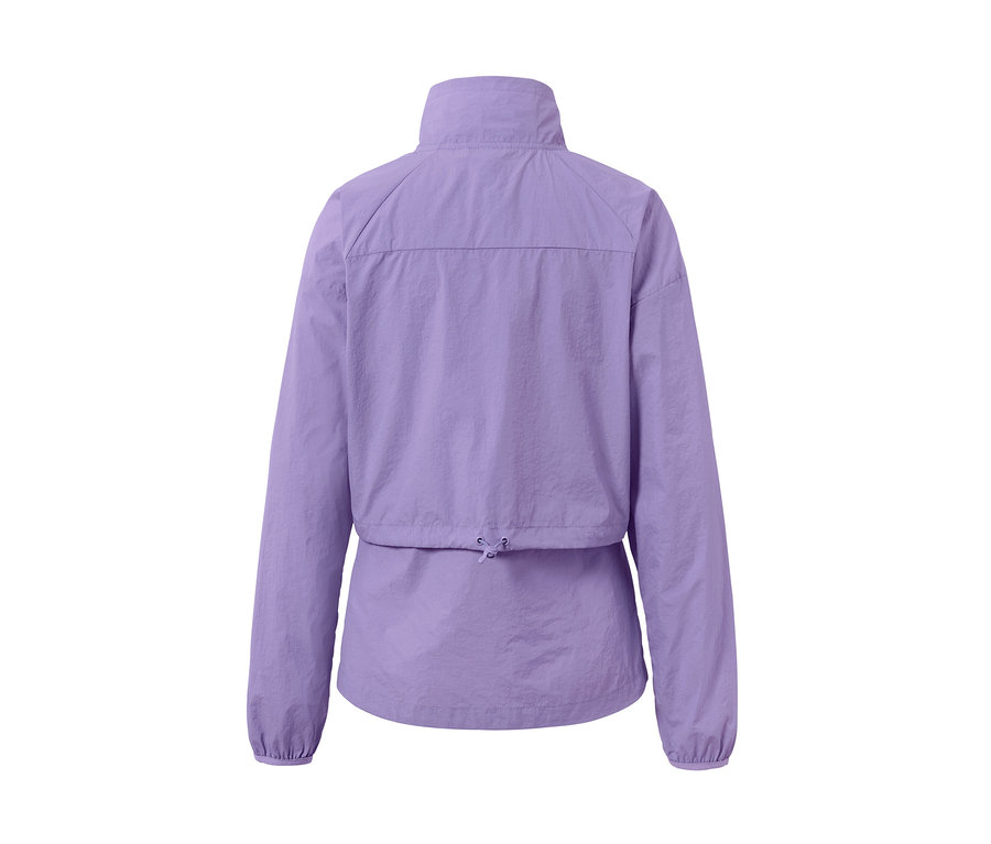 Vue arrière d'une veste de sport 3-en-1 violette.