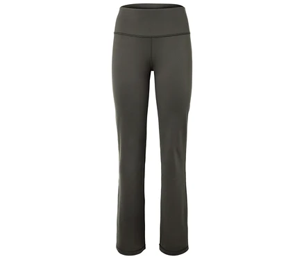 Pantalon de yoga gris taille haute.