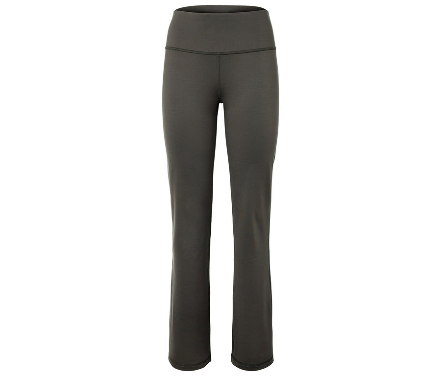 Pantalon de yoga gris taille haute.