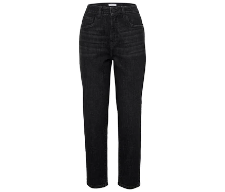 Jean noir taille haute.