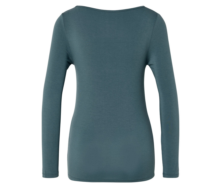 Vue arrière d'une chemise verte à manches longues.