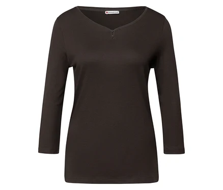Maillot 3/4 marron avec détail bouton de Street One.