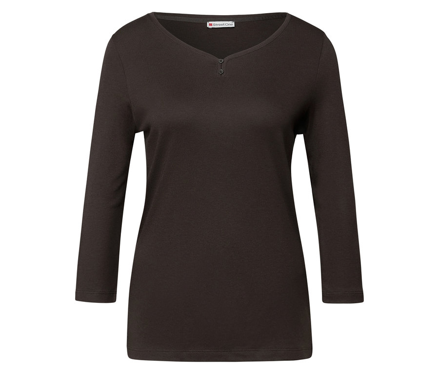Maillot 3/4 marron avec détail bouton de Street One.