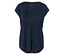 T-shirt bleu marine sur fond blanc.